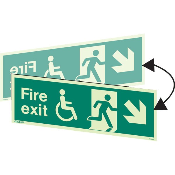 Shop our Hanging Wheelchair Fire Exit Right Down 4045