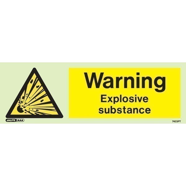 Warning Explosive Substance 7423