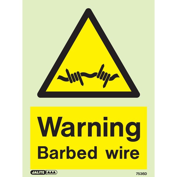 Warning Barbed Wire 7536