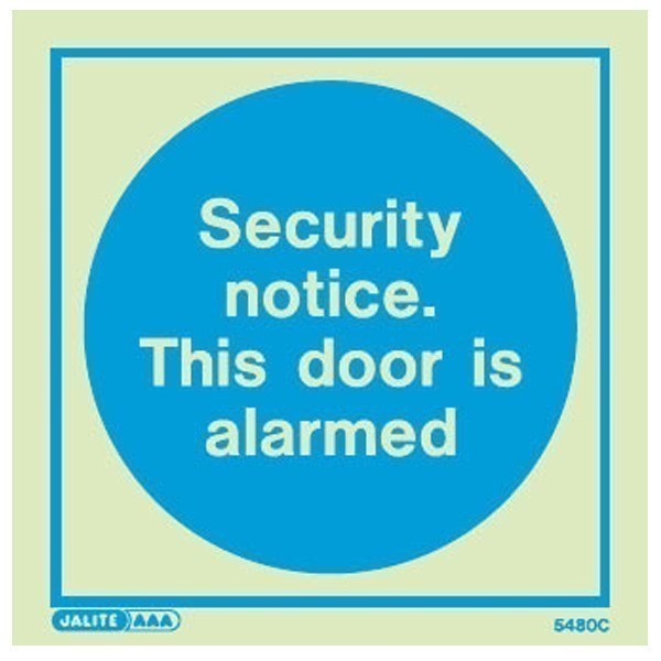 Security Notice. This Door Is Alarmed Sign