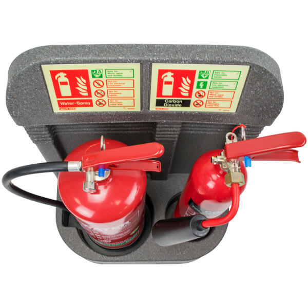 Grey Double Fire Extinguisher Stand