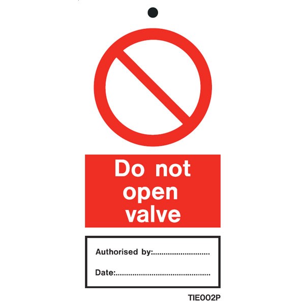 Shop our Do Not Open Valve Labels Pack of 10 TIE002