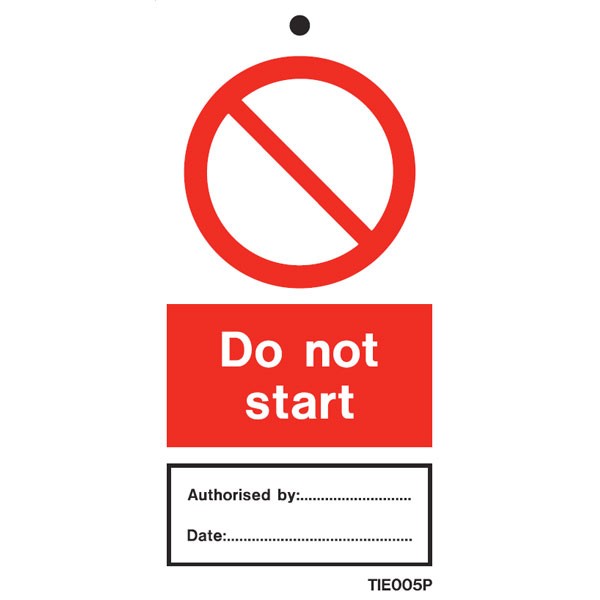 Shop our Do Not Start Labels Pack of 10 TIE005