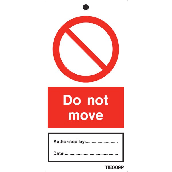 Shop our Do Not Move Labels Pack of 10 TIE009