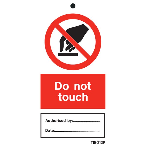 Shop our Do Not Touch Labels Pack of 10 TIE012