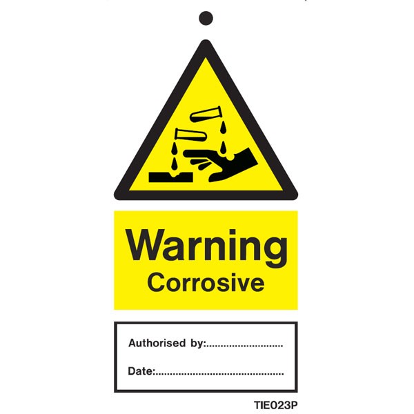 Shop our Warning Corrosive Labels Pack of 10 TIE023