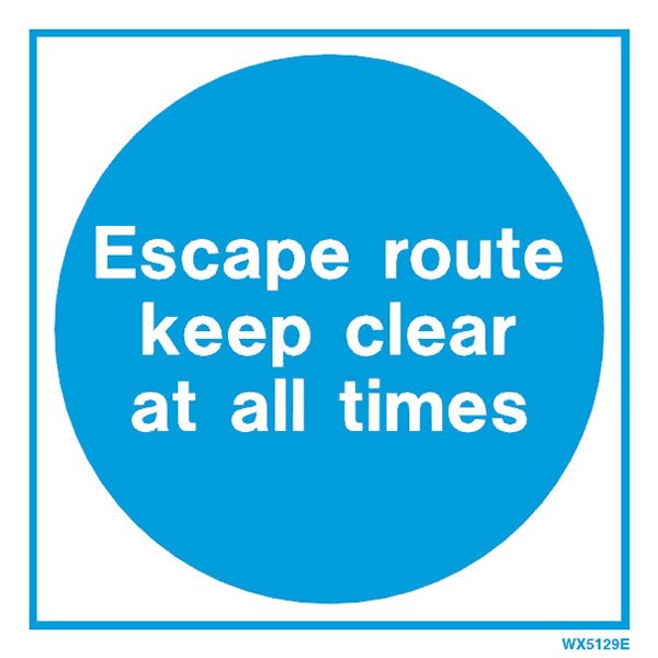 Shop our White Escape Route Keep Clear WX5129