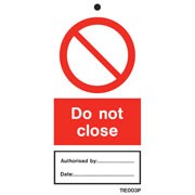 Shop our Do Not Close Labels Pack of 10 TIE003