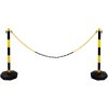 Plastic Barrier Chain Yellow and Black In Use