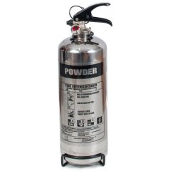 Shop our Chrome 2kg powder fire extinguisher