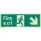 Shop our Fire exit down right sign