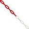 Plastic Barrier Chain Red and White Front