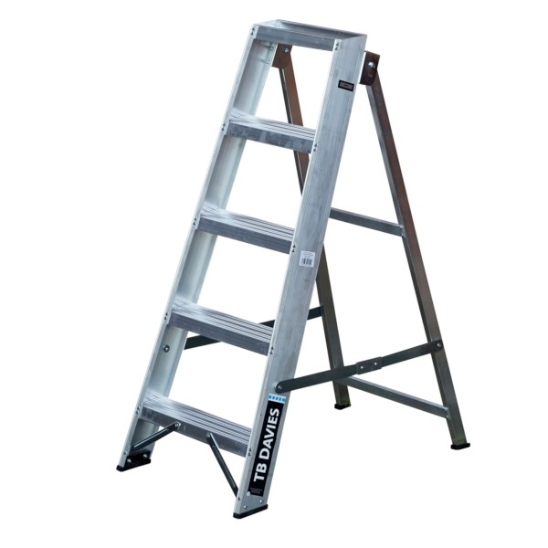 Heavy-Duty Swingback Step Ladders - 5 Tread