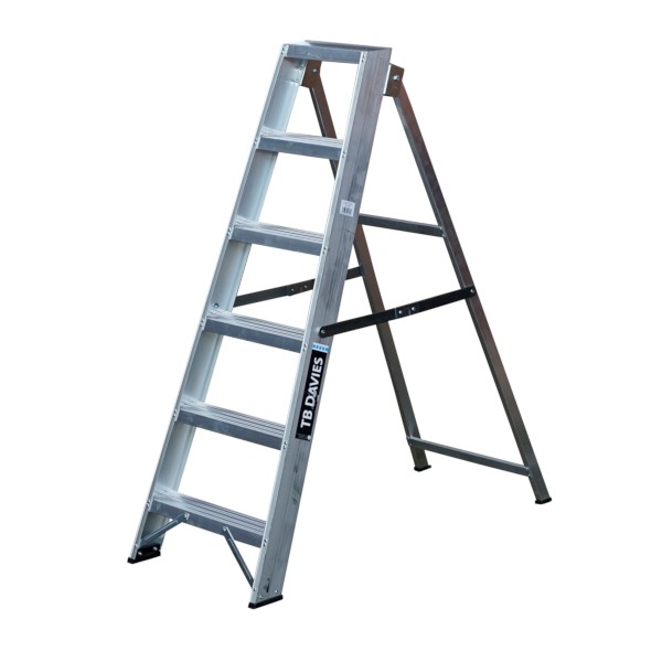 Heavy-Duty Swingback Step Ladders - 6 Tread