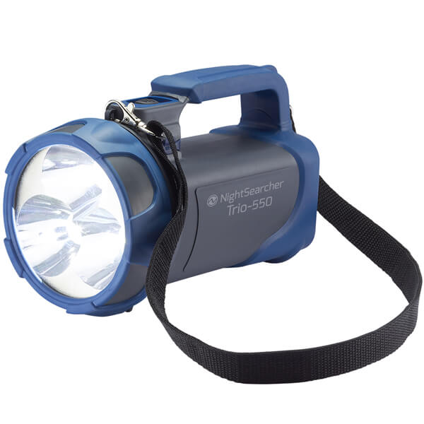 3-in-1 Rechargeable LED Searchlight - Grey & Blue