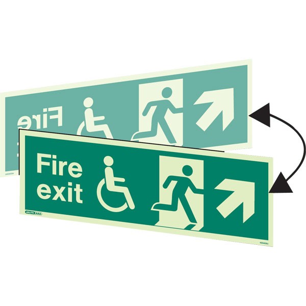 Shop our Hanging Wheelchair Fire Exit Right Up 4044
