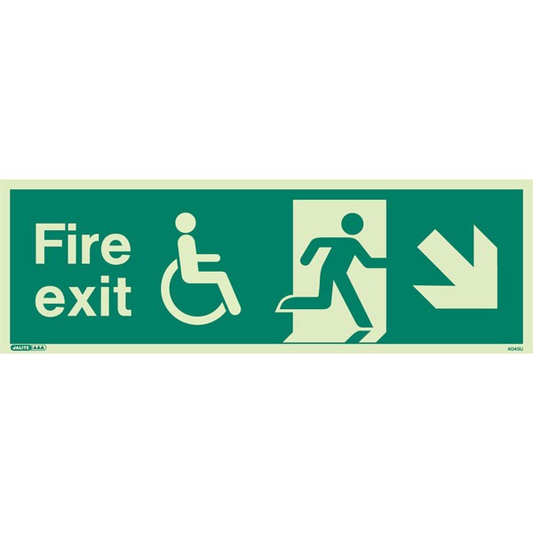 Shop our Wheelchair Fire Exit Right Down 4045