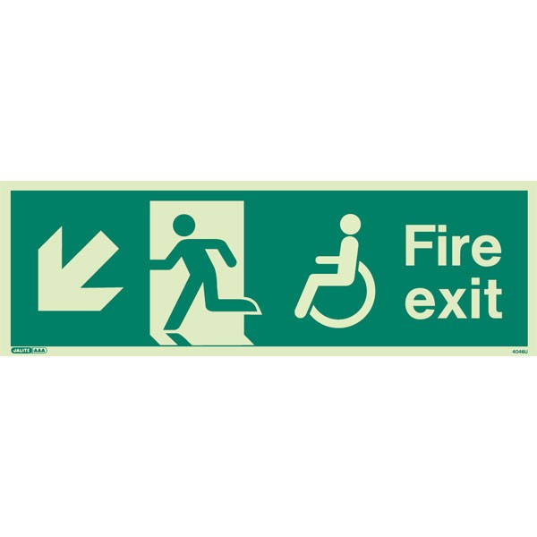 Shop our Wheelchair Fire Exit Left Down 4046