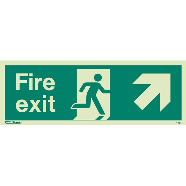 Shop our Fire exit ahead right sign