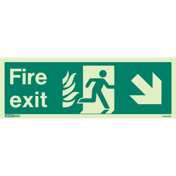 Shop our NHS Fire Exit Down Right 439HTM