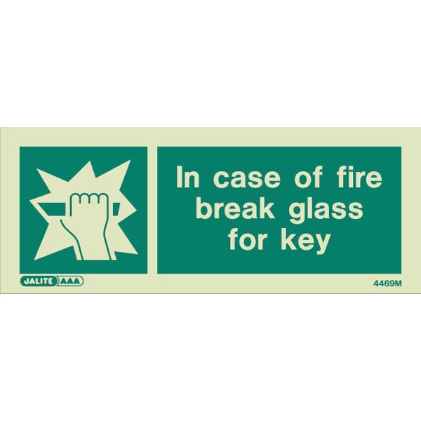 Shop our Break glass for key sign 4469