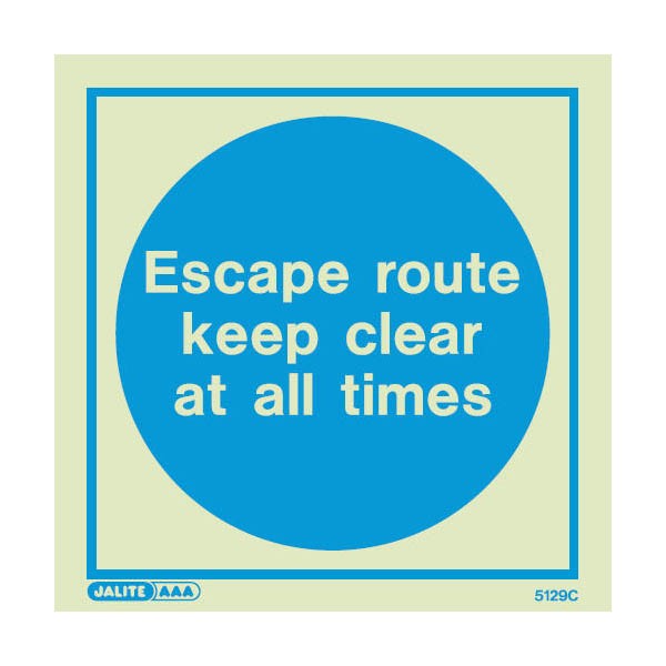 Shop our Escape route keep clear 5129