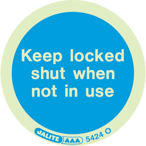 Shop our Keep Locked Shut When Not In Use Pack of 10 5424