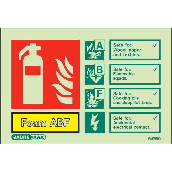 Shop our Foam ABF Extinguisher Sign