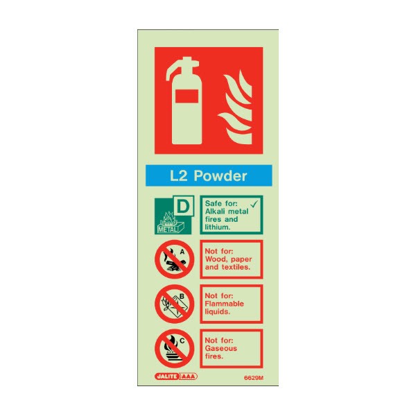 Shop our L2 powder extinguisher sign
