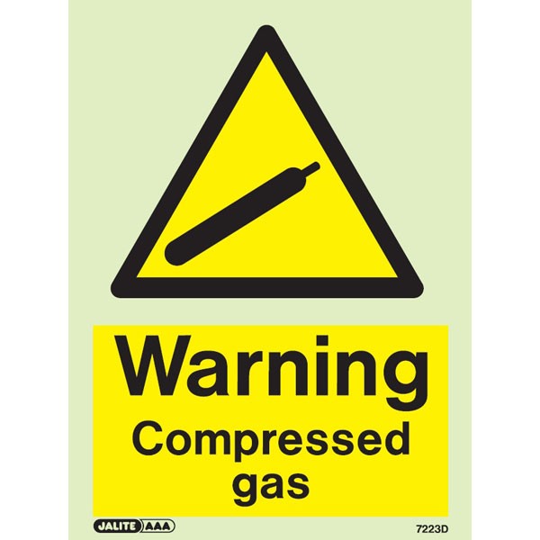 Warning Compressed Gas 7223