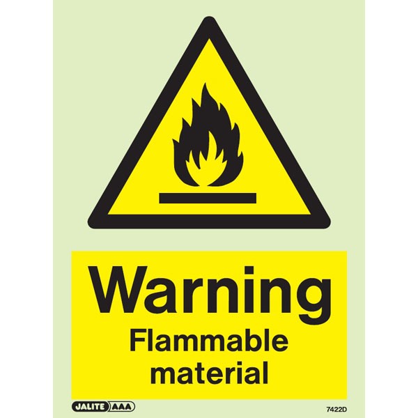 Warning Flammable Material 7422