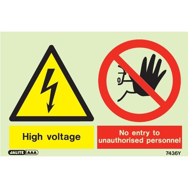 Shop our Warning High Voltage No Entry To Unauthorized Personnel 7436