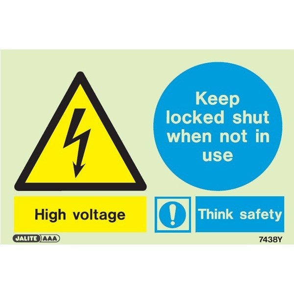 Shop our Warning High Voltage Keep Locked 7438