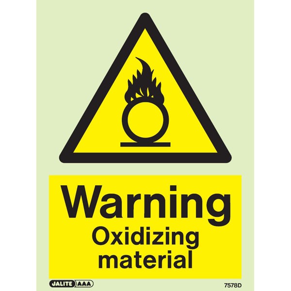 Warning Oxidising Material 7578
