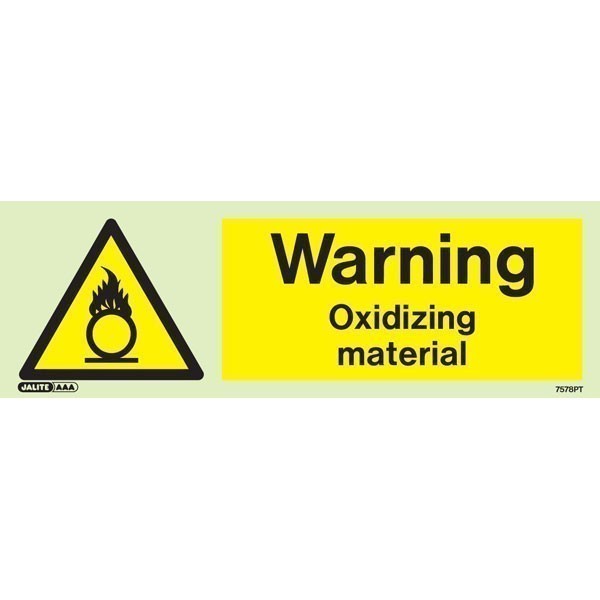 Warning Oxidising Material 7578