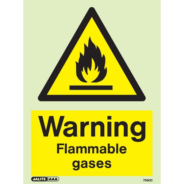 Warning Flammable Gases 7590