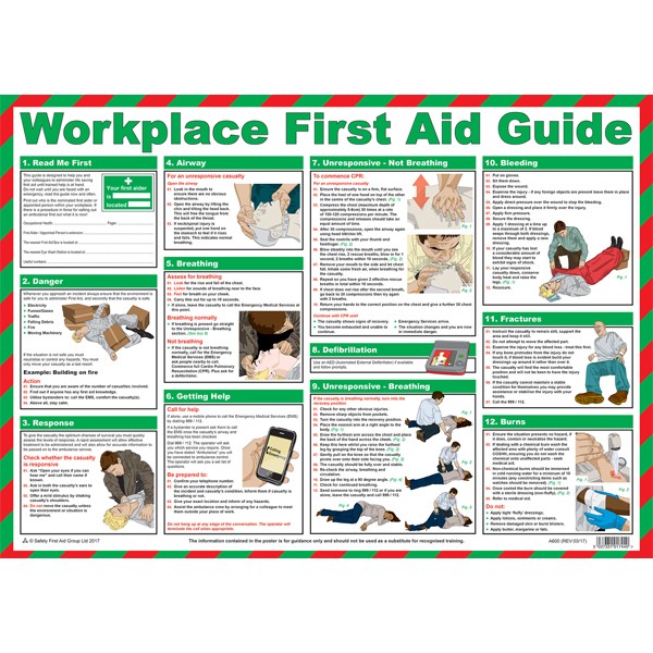 Workplace First Aid A2 Poster