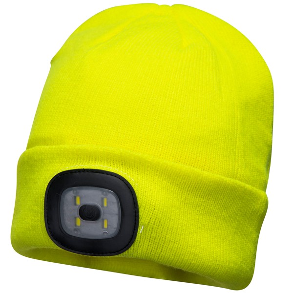 Rechargeable LED Beanie Hat - Yellow