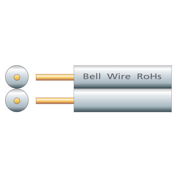 2-Core Bell Wire - White 