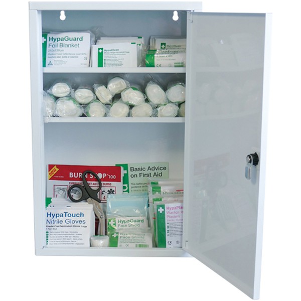 Metal First Aid Cabinet - With First Aid Kit