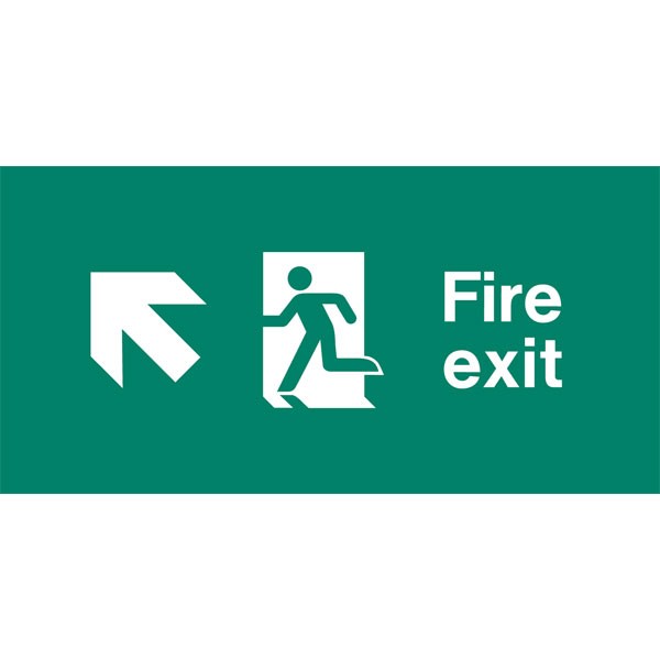 Emergency Light Legend Fire Exit Ahead-Left - EL434 
