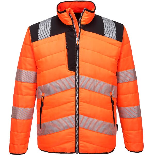 Orange Hi-Vis Lightweight Baffle Jacket