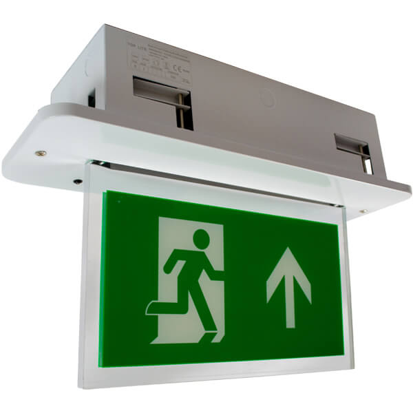 Recessed LED Emergency Exit Sign