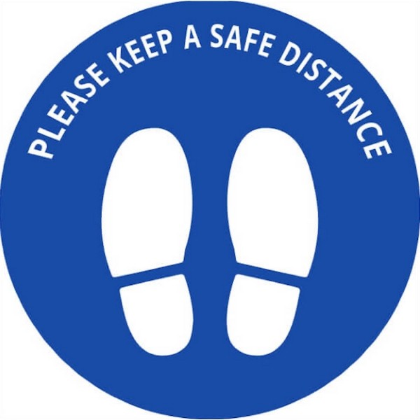 Shop our Circle Safe Distancing Floor Sticker 400mm