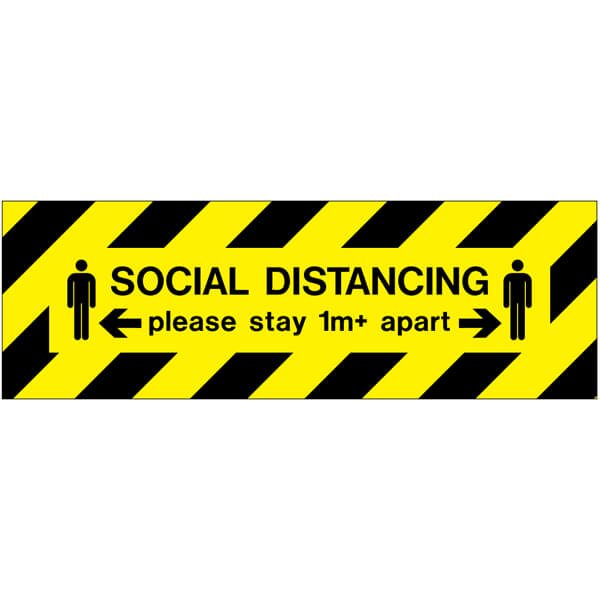 Social Distancing Adhesive Sign - 1m+