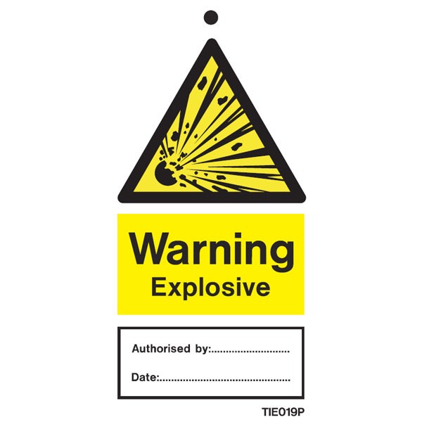 Shop our Warning Explosive Labels Pack of 10 TIE019