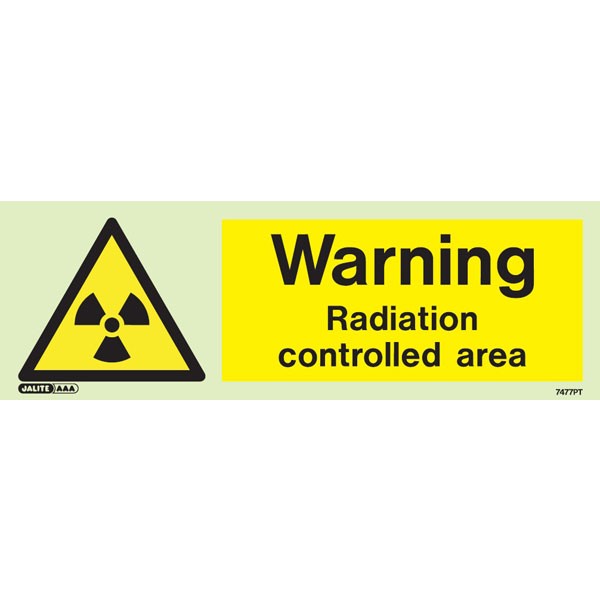 Warning Radiation Controlled Area Sign Landscape