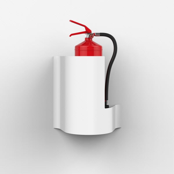 Stylish Fire Extinguisher Stand White