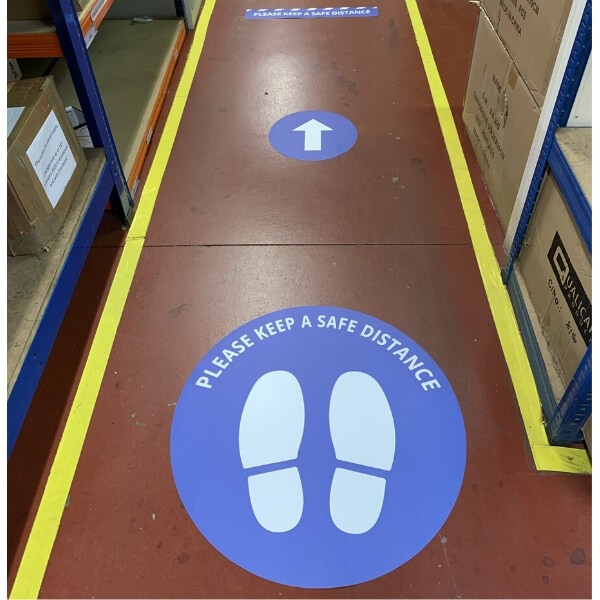 Shop our Circle Safe Distancing Floor Sticker 400mm
