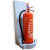 Grey Economy Fire Extinguisher Stand - With Extinguisher and Sign